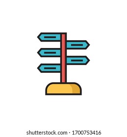 decision icon vector illustration filled outline style design. isolated on white background