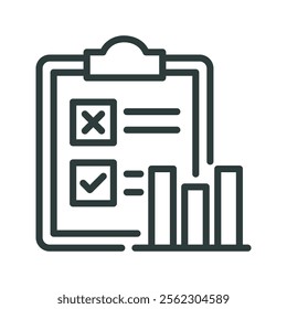 Decision icon vector illustration. Simple line style