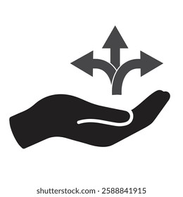 Decision icon. Vector icon isolated on white background