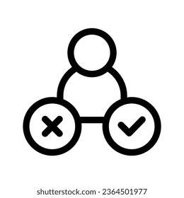 Decision Icon Vector Symbol Design Illustration