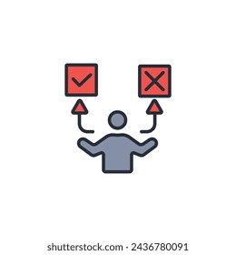 decision icon. vector.Editable stroke.linear style sign for use web design,logo.Symbol illustration.