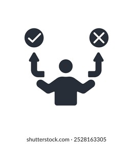 Decision icon. vector.Editable stroke.linear style sign for use web design,logo.Symbol illustration.