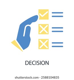 decision icon. vector.Editable stroke.linear style sign for use web design,logo.Symbol illustration.