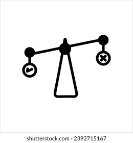 Decision icon with white background vector