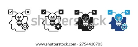 Decision Intelligence icon set multiple style collection