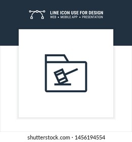 Decision of law folder icon design vector illustration