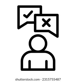 decision line icon illustration vector graphic
