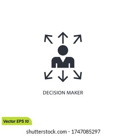 decision maker icon illustration manager symbol simple design element logo template