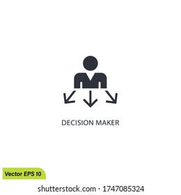 decision maker icon illustration manager symbol simple design element logo template