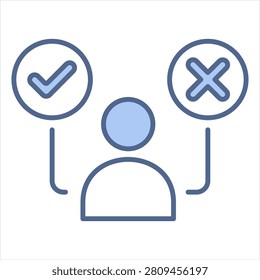 Decision Making Blue Icon Style Collection