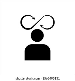 Decision Making, Business Decision Icon, Vector Art Illustration