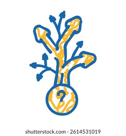 decision making business process doodle icon sketch vector. decision making business process sign. isolated symbol illustration
