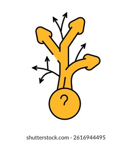 decision making business process line icon vector. decision making business process sign. isolated symbol illustration