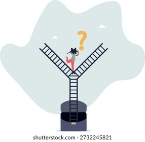 Decision making, choosing choices, options or way, which direction to be success or decide path to achieve target concept.life and employment of people.