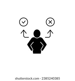 Decision Making concept line icon. Simple element illustration.Decision Making concept outline symbol design.