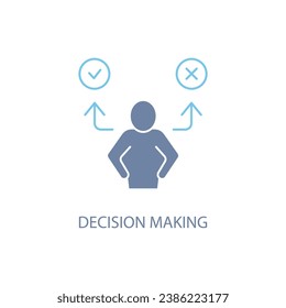 Decision Making concept line icon. Simple element illustration.Decision Making concept outline symbol design.