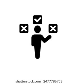 decision making concept line icon. Simple element illustration. decision making concept outline symbol design.