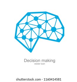 Decision Making, Creative Thinking, Positive Mindset, Rational Decision Making, Behavior Science, Social Skills, Human Brain, Psychology And Neuroscience Positive Attitude, Vector Icon Illustration