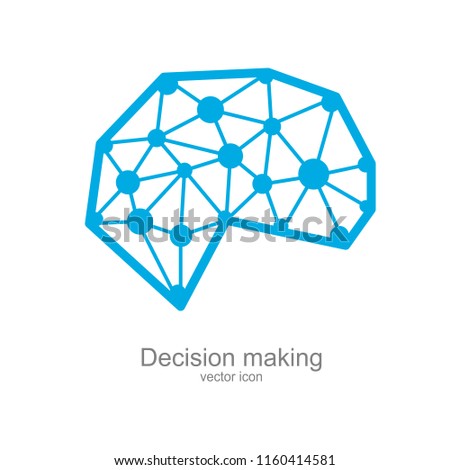 Decision making, creative thinking, positive mindset, rational decision making, behavior science, social skills, human brain, psychology and neuroscience positive attitude, vector icon illustration