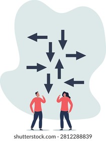 Decision making, decide the right way or choosing options, best alternative or solution to success,life situation and activities.