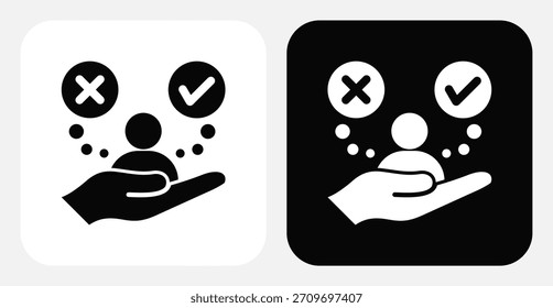 Toma de decisiones Dual Monochrome Icon Set