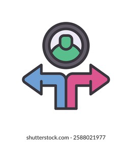 decision making filled color icon. vector icon for your website, mobile, presentation, and logo design.
