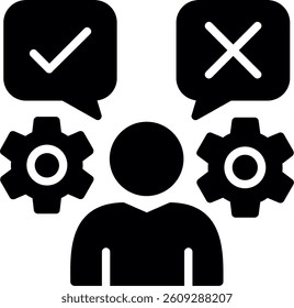 Decision Making Glyph Icon Vector Design