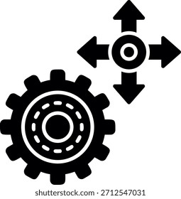 Toma de decisiones Glifo Estilo Diseño de iconos