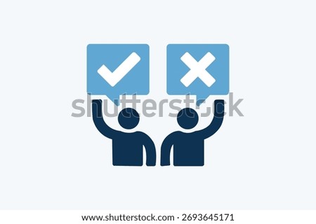 Decision Making Icon – Approval, Rejection, and Choice Symbol.