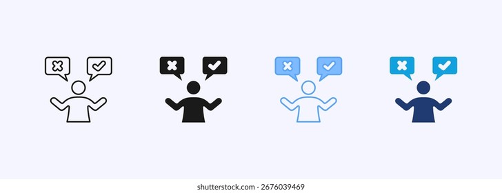 Decision Making Icon Collection Set Multiple Style