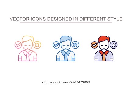 Diseño de icono de toma de decisiones con fondo blanco ilustración de stock