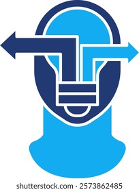Decision Making Icon - Dual Tone Style - Critical Thinking Theme