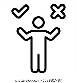Decision Making Icon Element For Design
