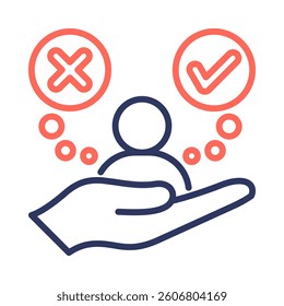 Decision Making Icon Element for Design