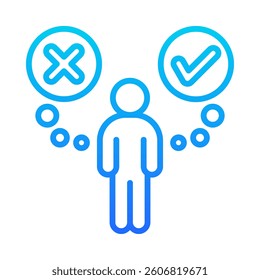 Decision Making Icon Element for Design