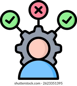 Elemento de ícone para tomada de decisão do design