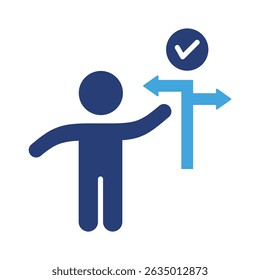Elemento de icono de toma de decisiones para el diseño