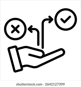 Decision Making Icon Element For Design