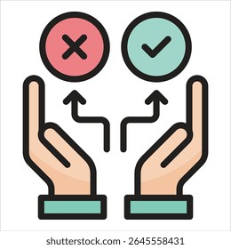 Decision Making Icon Element For Design