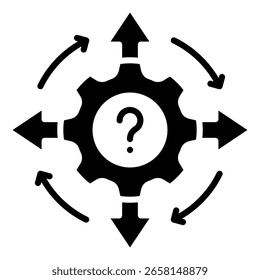Elemento de icono de toma de decisiones para el diseño