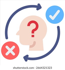 Decision Making Icon Element For Design