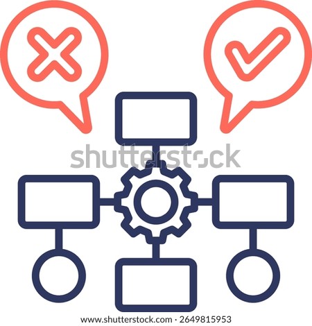 Decision Making Icon Element for Design