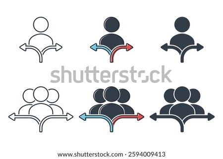 Decision making icon. Illustration vector