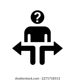 Decision Making icon. Line icon, outline symbol.