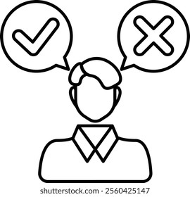 Decision making Icon - Line Style - Meritocracy Theme