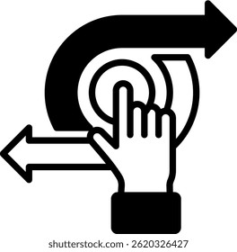 Decision Making Icon Mixed Vector Illustration