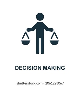 Decision Making icon. Monochrome sign from corporate development collection. Creative Decision Making icon illustration for web design, infographics and more