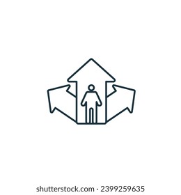 Decision making icon. Monochrome simple sign from critical thinking collection. Decision making icon for logo, templates, web design and infographics.