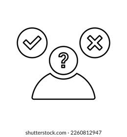 Decision Making icon. Outline design.
