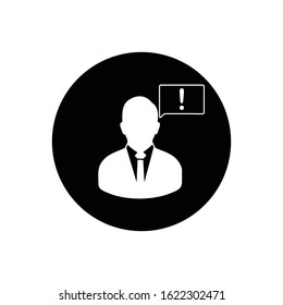 Decision Making Icon. Rounded Button style vector EPS.